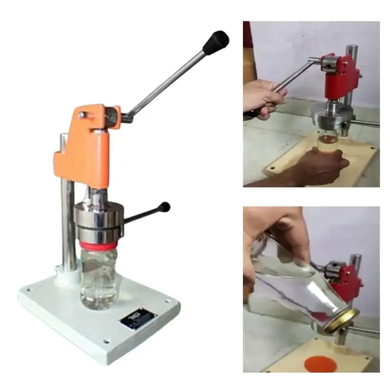 90 mm Manual Lug Cap Sealing Machine For Sealing Metal Caps